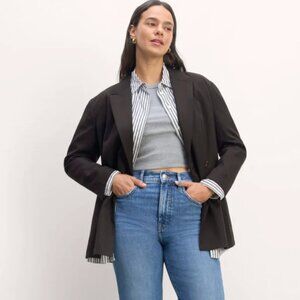 Everlane NWT NEW The Double-Breasted Blazer in Buttersmooth Sz 00 XS